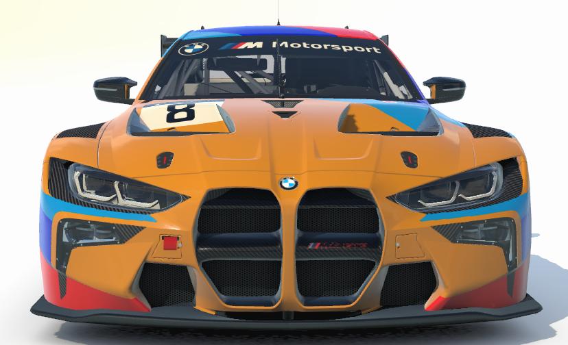 BMW M4 GT3 - Orange Tri-Stripe by Perry Duncan - Trading Paints