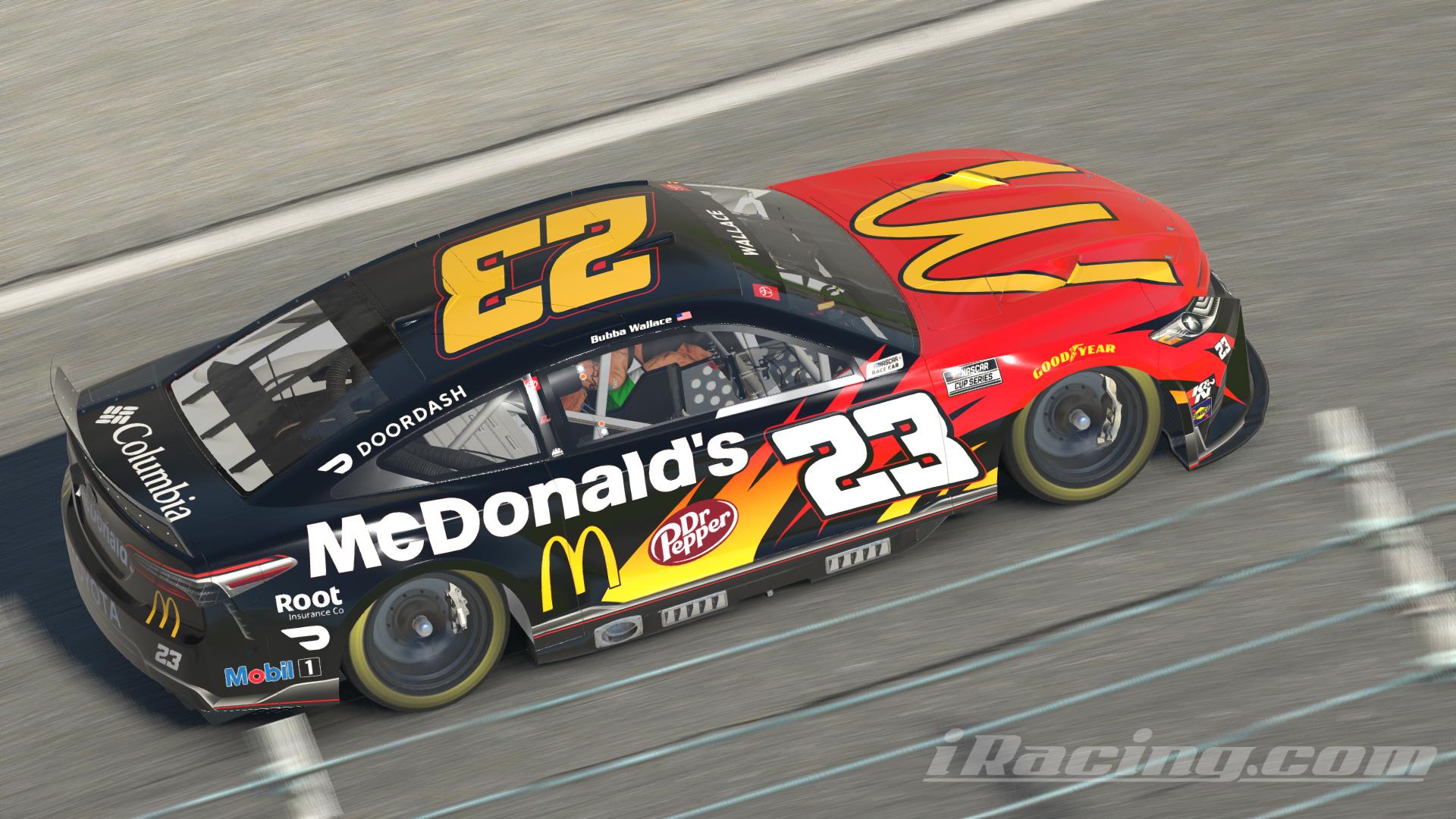 Bubba Wallace 2022 McDonalds Concept by Matt Muir Trading Paints