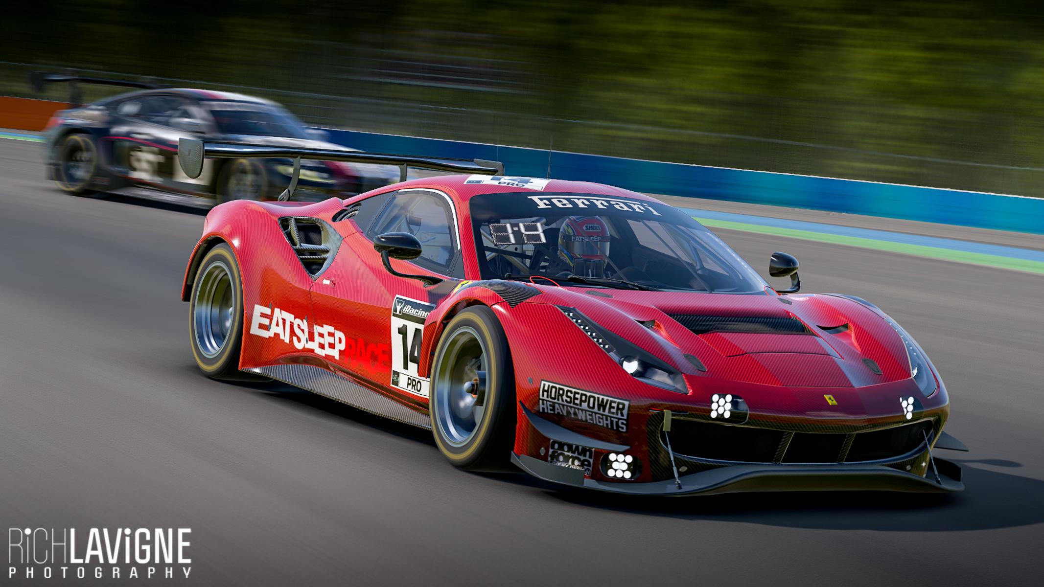 EatSleepRace red carbon Ferrari 488EVO GT3 by Richard Lavigne - Trading ...