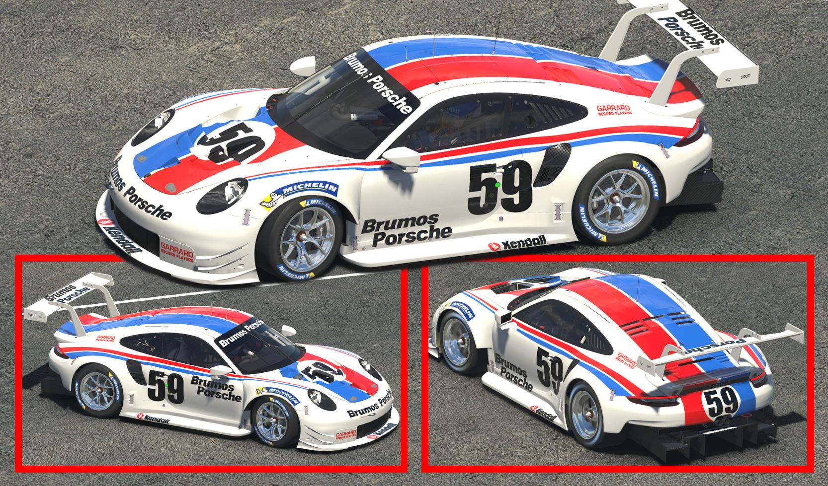 Porsche 911 RSR Brumos by Clyde Coman - Trading Paints