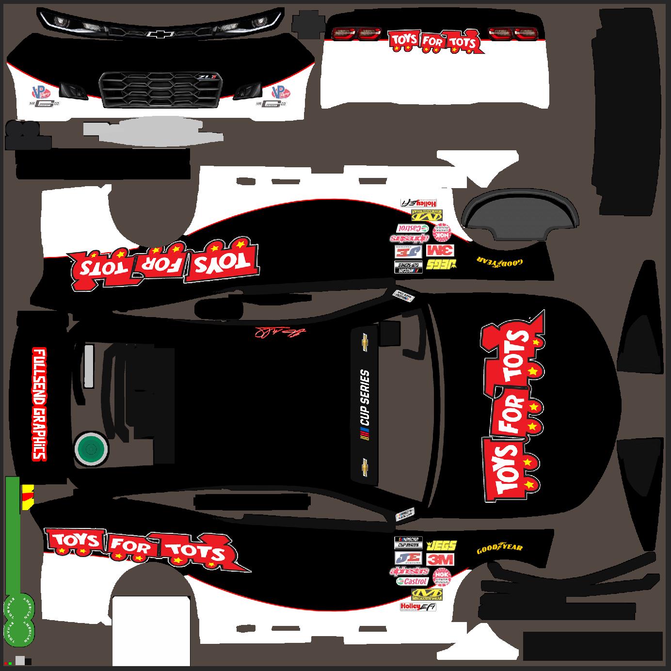 Toys for Tots Chevy stamped numbers by Jordon DeCola - Trading Paints