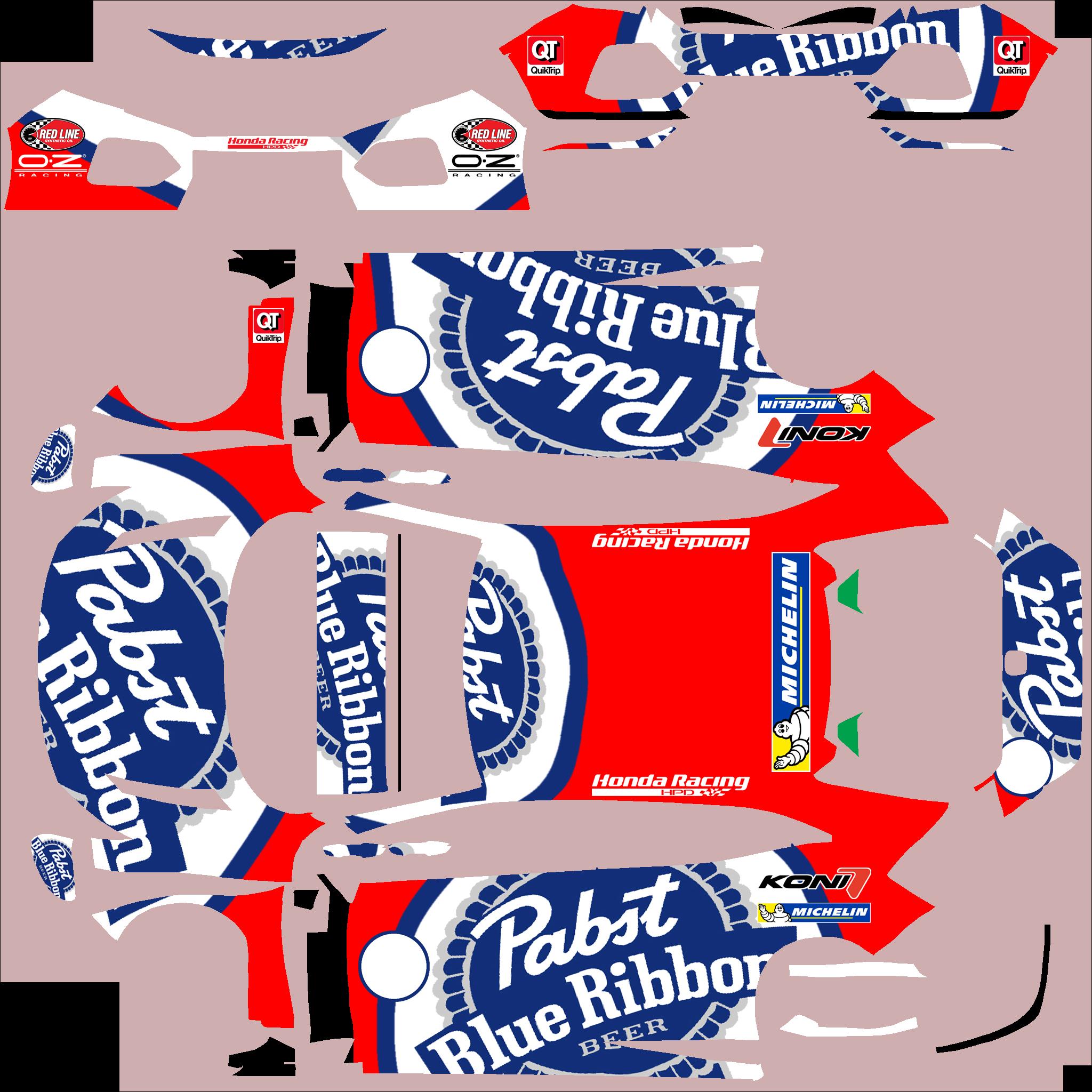 Honda Civic TCR Pabst by Clyde Coman - Trading Paints