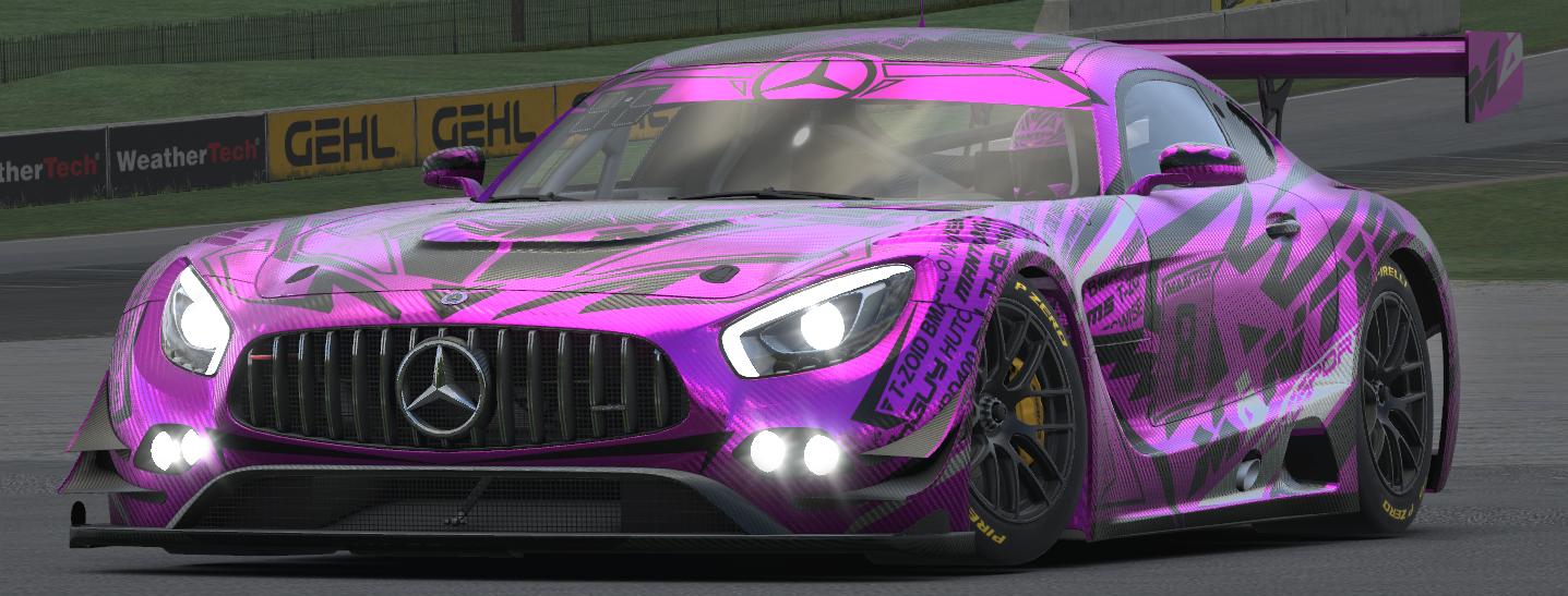 Mercedes AMG GT3 HOT PINK CHROME 2 by Kirk S. - Trading Paints