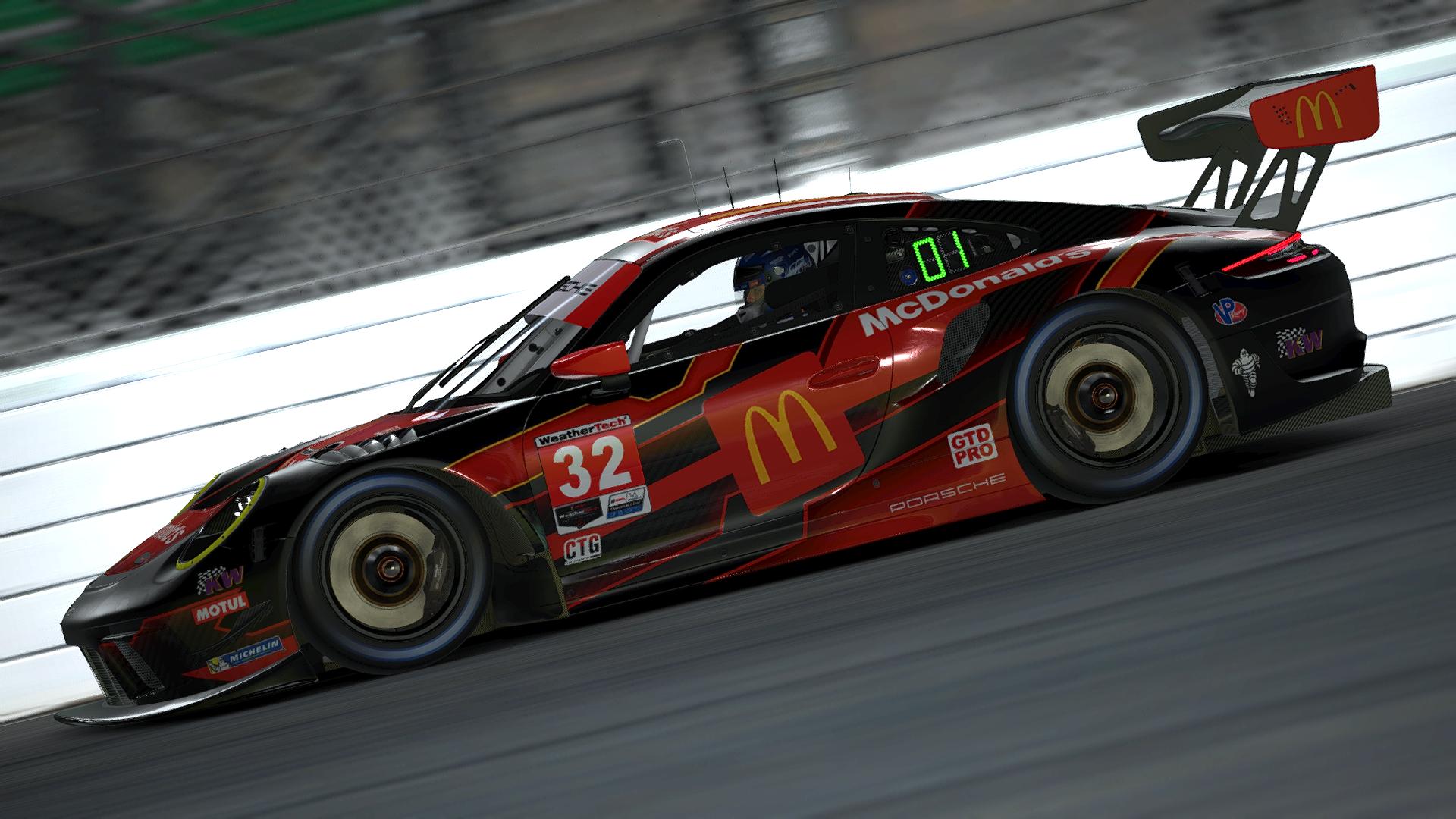 McDonalds Porsche 911 GT3 R (IMSA Version) by Justin Teel - Trading Paints