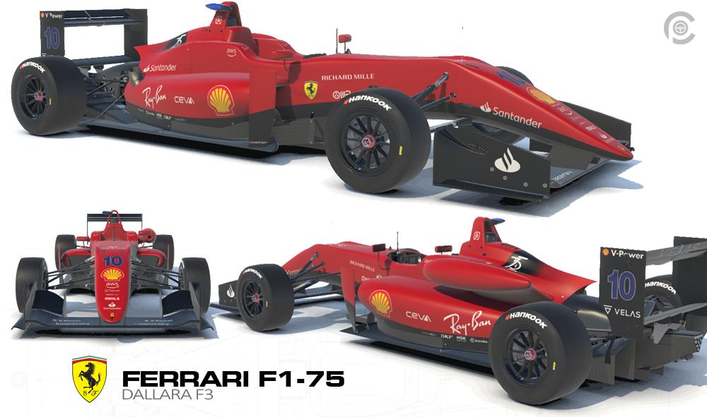 Ferrari F1-75 2022 F1 Livery for Dallara F3 by Paul R Chaloner ...