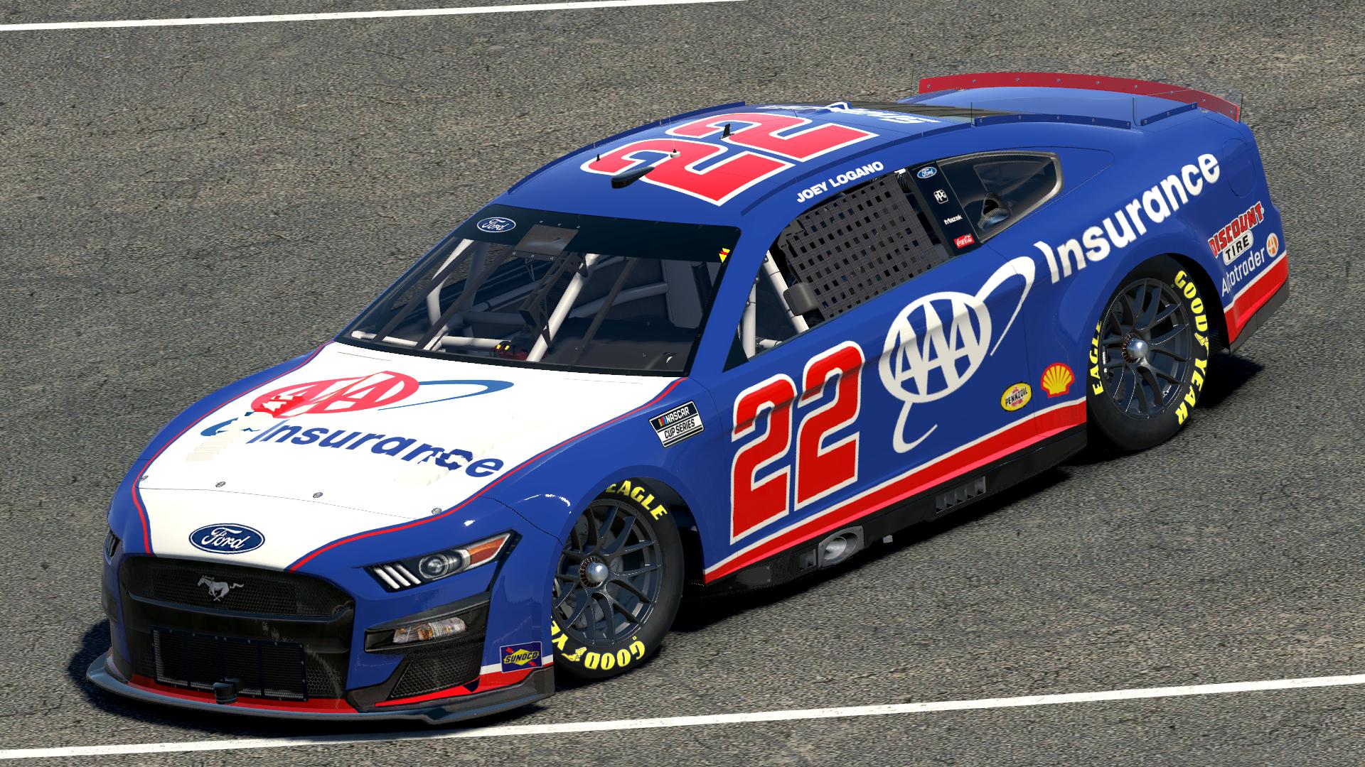 2022 Joey Logano AAA Insurance by Dylan Holland - Trading Paints