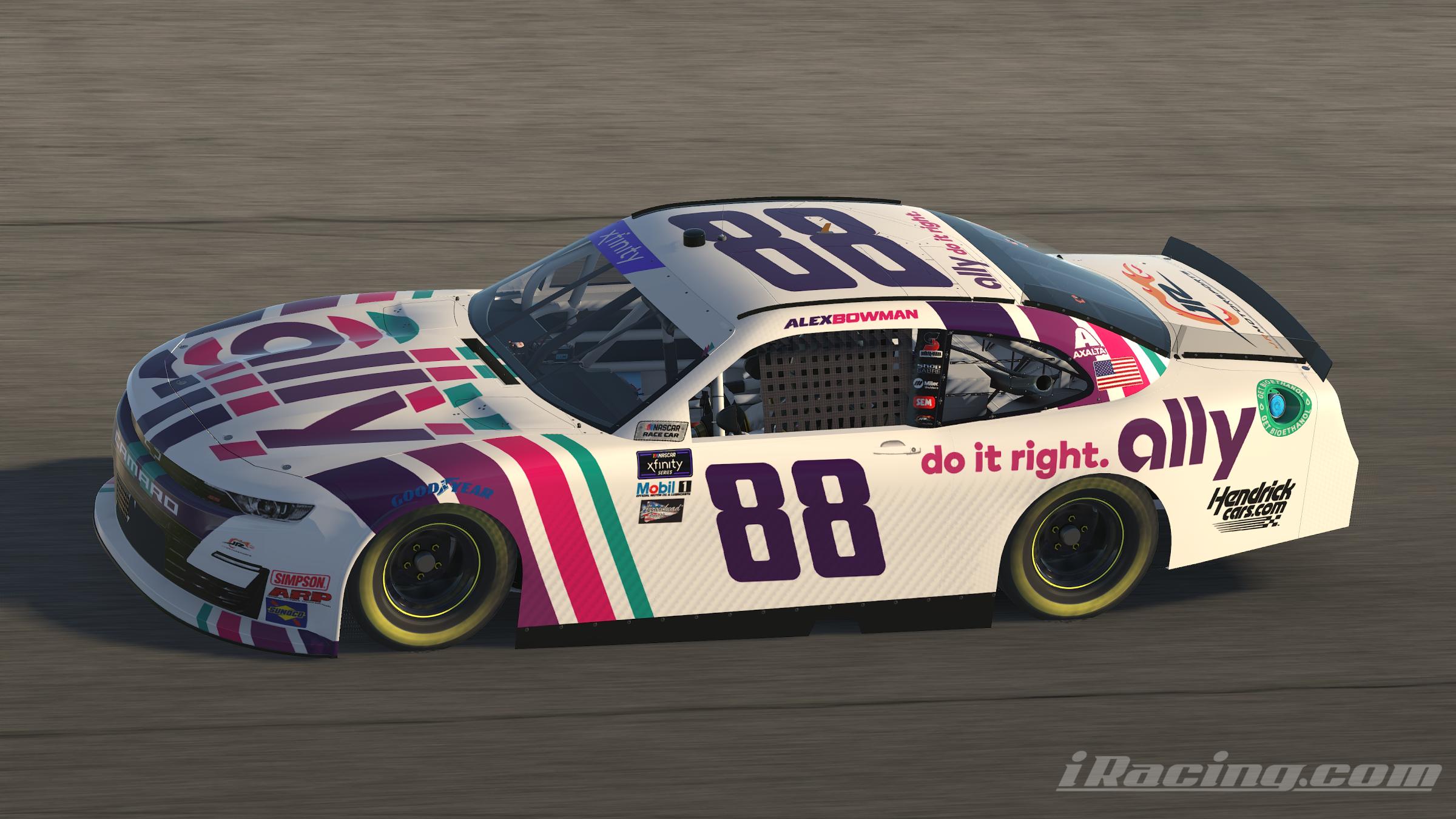 88 Alex Bowman 2022 Ally Bank JR Motorsports concept (custom number) by