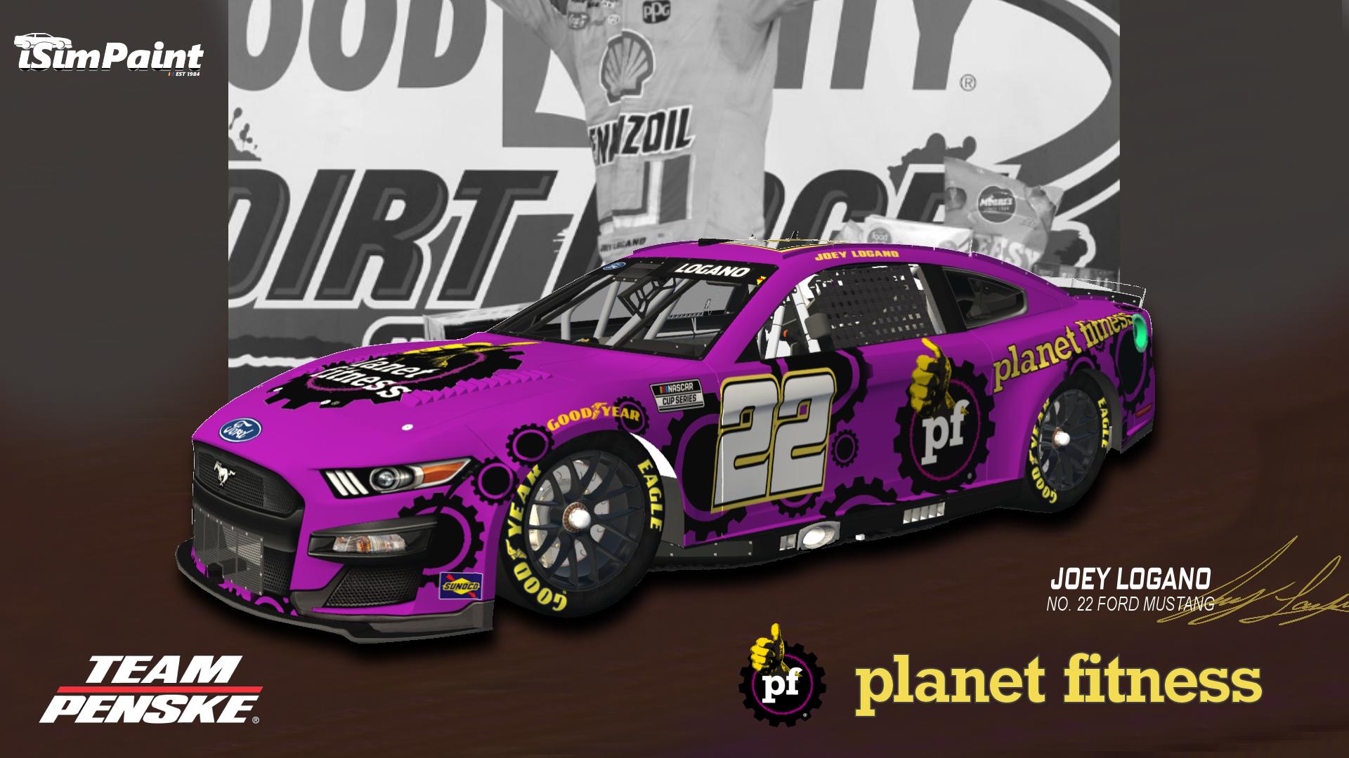 Fictional Joey Logano Planet Fitness 22 Next Gen Ford Mustang By Jerry D H Trading Paints