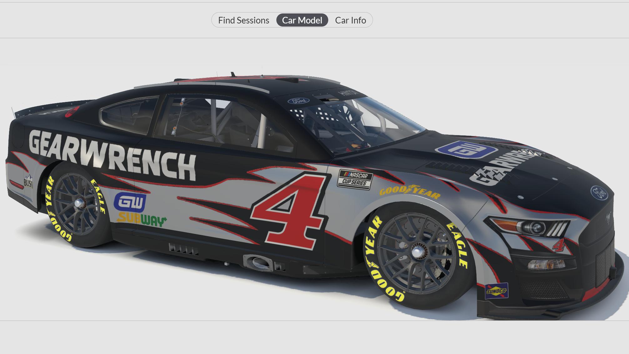 4 Kevin Harvick Gearwrench Throwback by Spencer Hinton Trading Paints