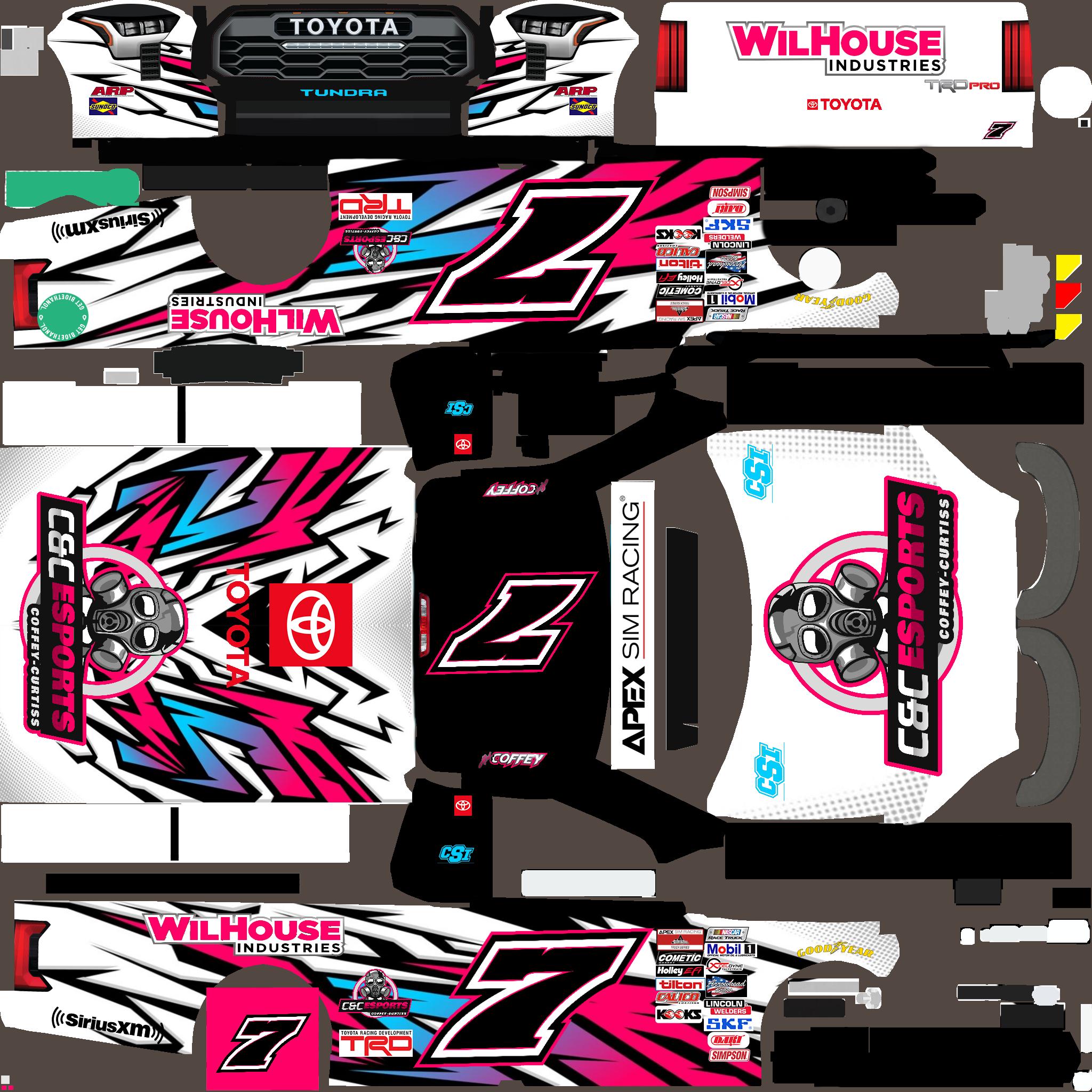 Toyota Tundra Truck 2022 coffey pink by Alex Coffey - Trading Paints