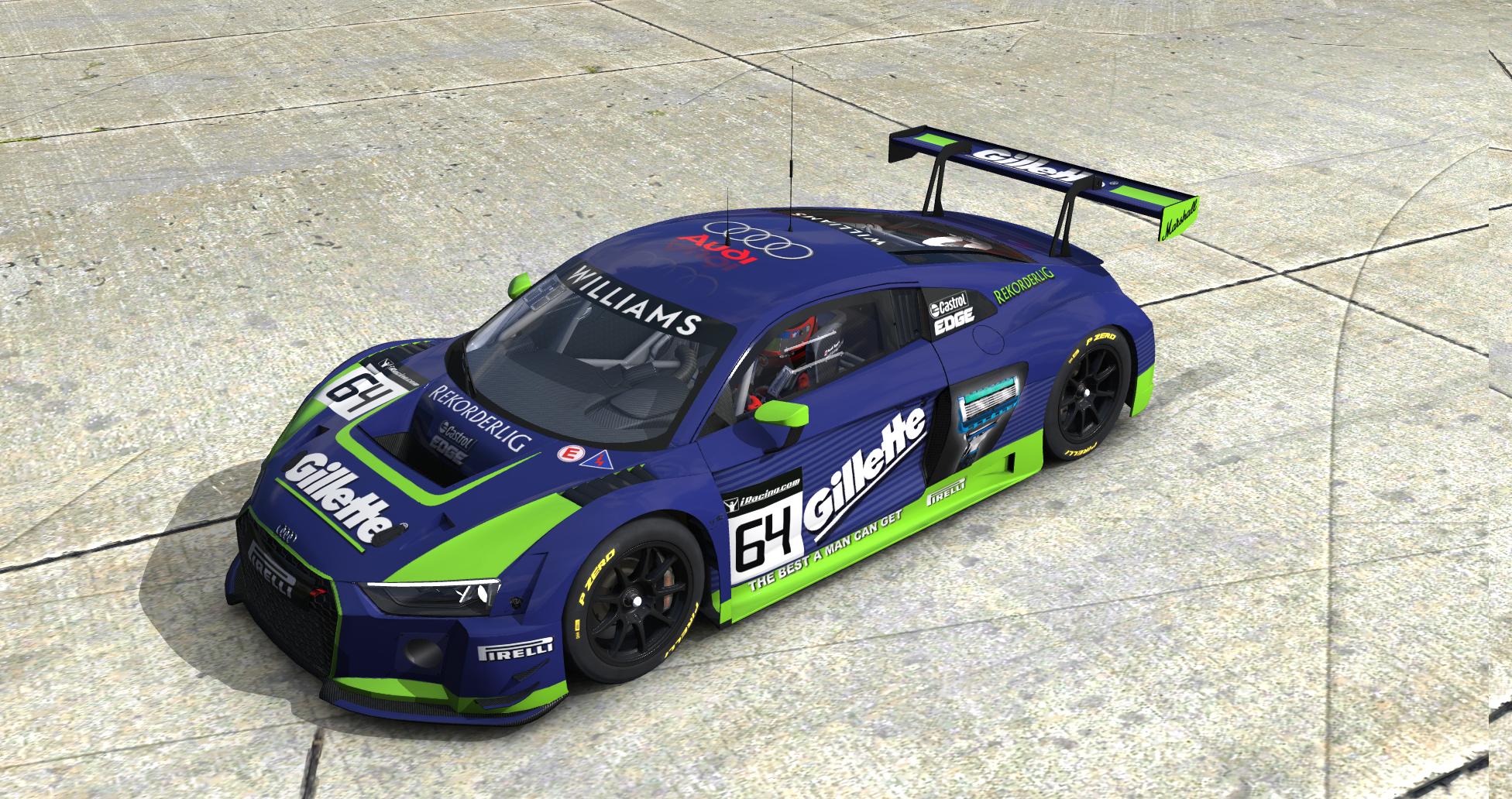 Gillette Audi GT3 by James R Williams - Trading Paints