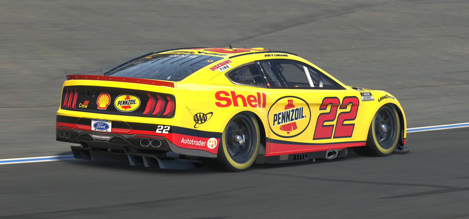 Joey Logano Shell Pennzoil Mustang 2023 Concept Numbered by Doug DeNise