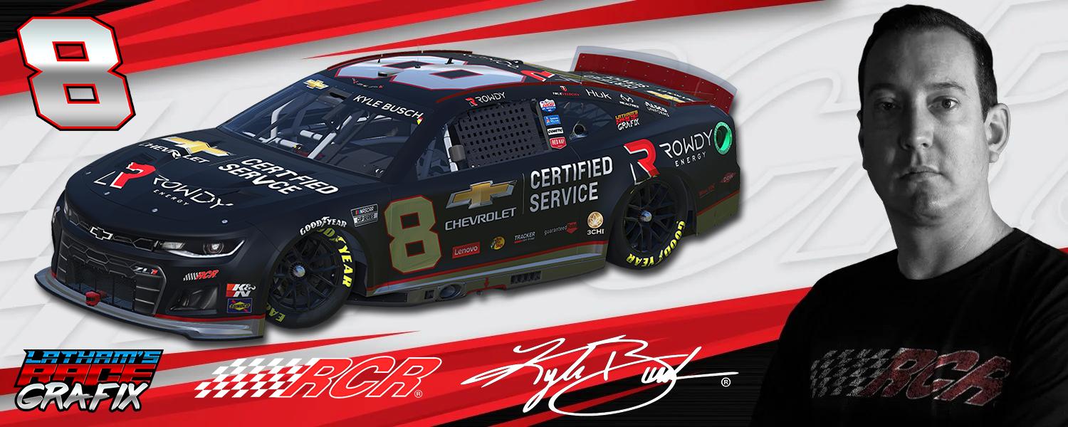2023 8 Kyle Busch Chevrolet Certified Service / Rowdy Energy Chevrolet Camaro Concept by