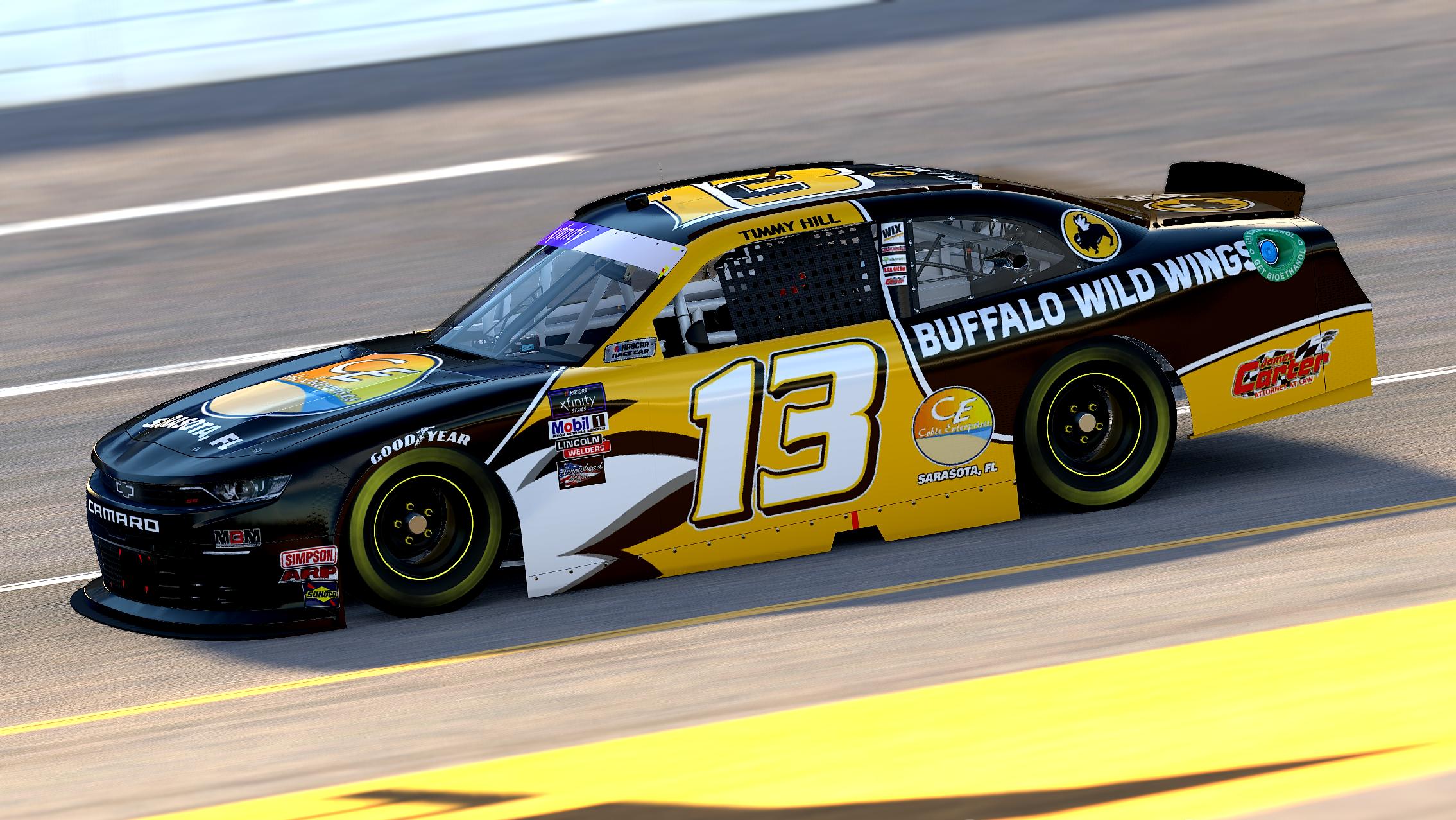 Timmy Hill Buffalo Wild Wings 13 by William Schmitt Trading Paints