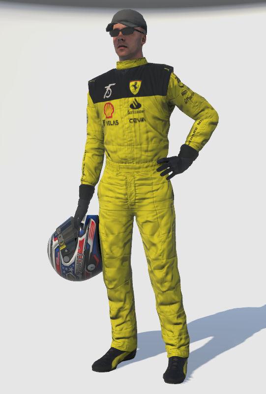 Driver Suit Ferrari 75th Anniversary Yellow 2022 by Richard M ...