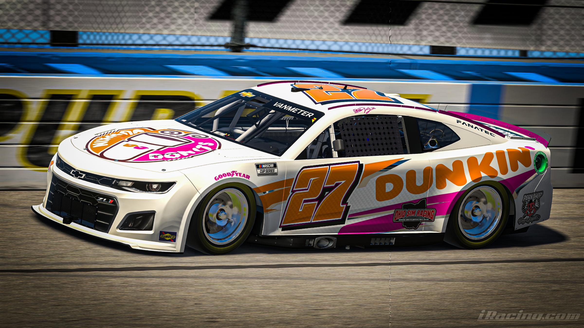 Dunkin Cup car by Britt Vanmeter Trading Paints