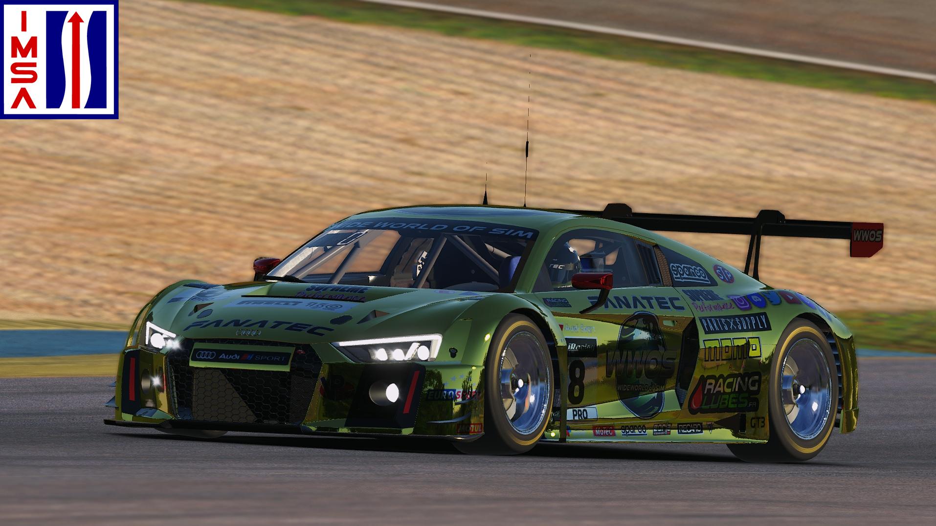 Audi R8 LMS - IMSA LAYOUT - GOLD LITE by Scotty P. - Trading Paints