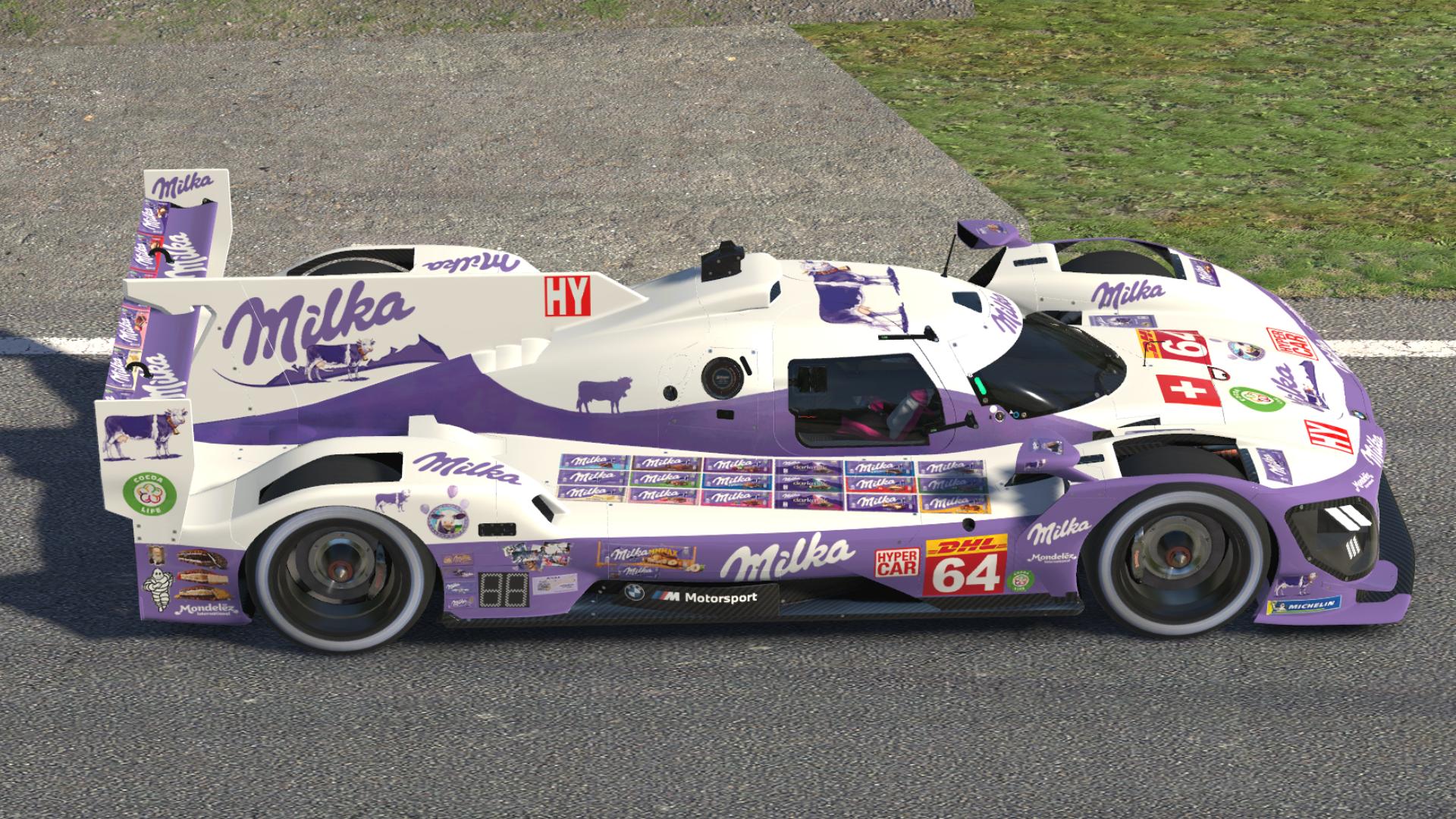 Milka BMW M Hybrid V8 LMDh by Jasper De Jong - Trading Paints