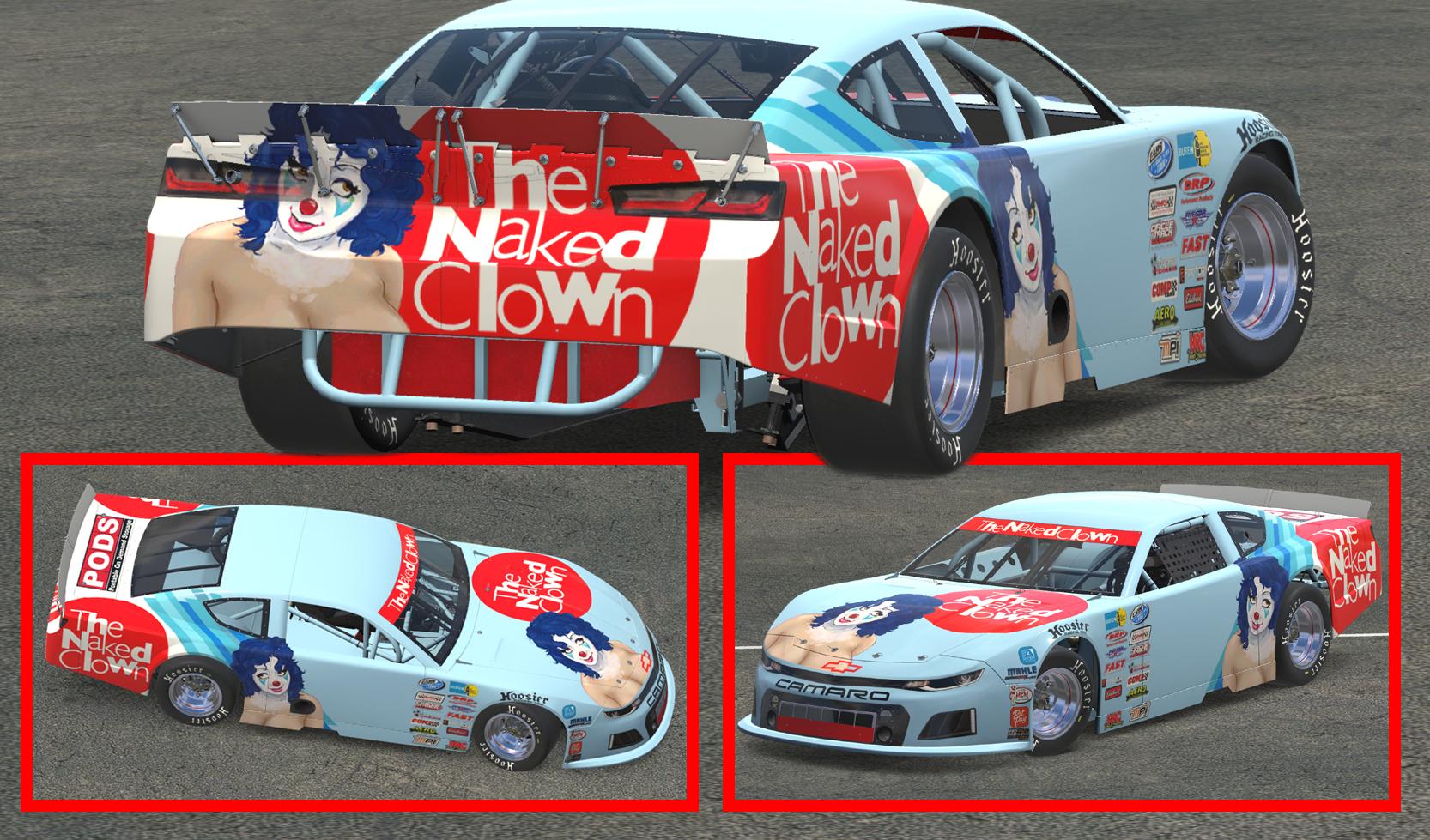 Late Model Naked Clown By Clyde Coman Trading Paints