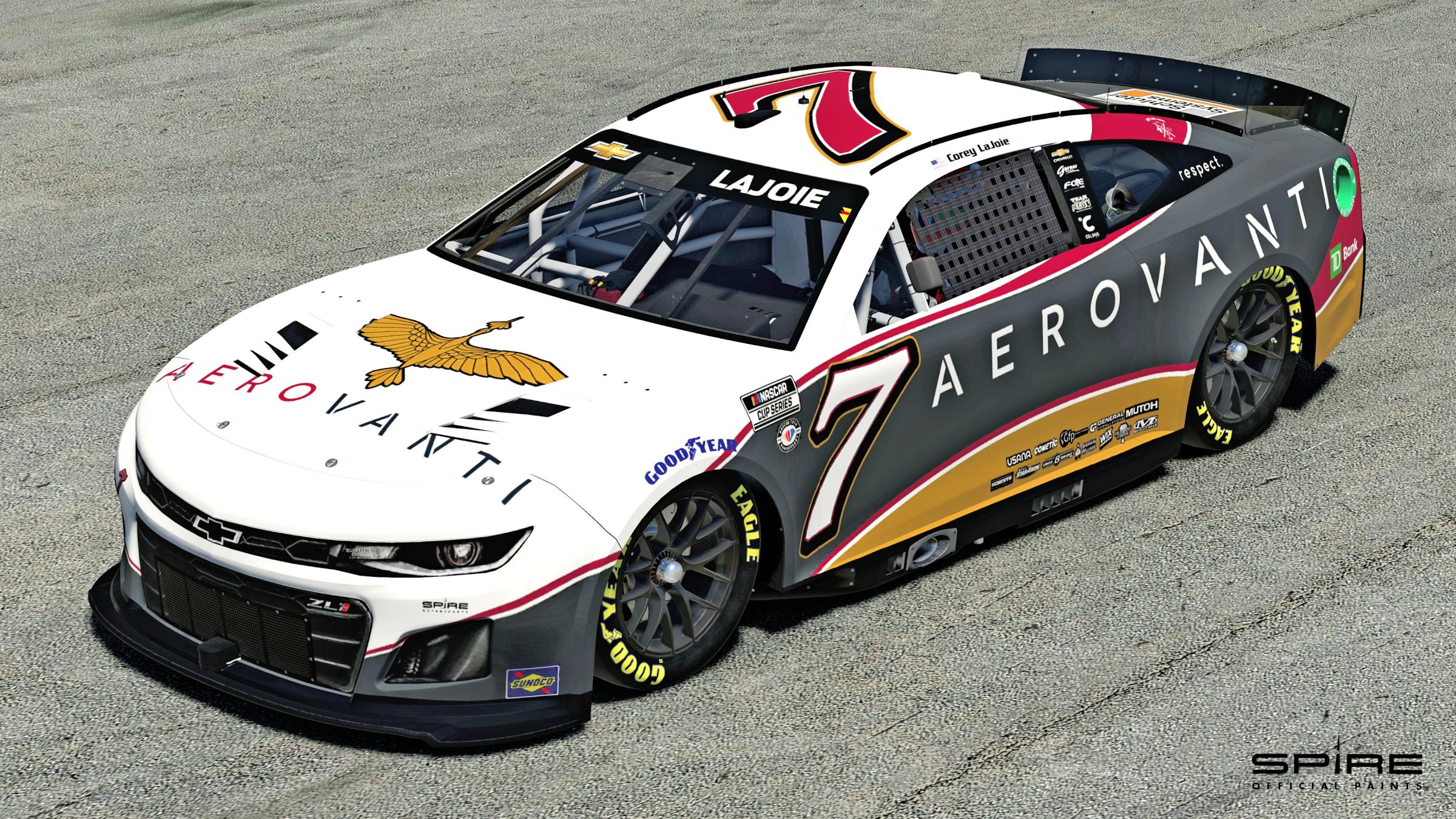 Official 2023 #7 Corey Lajoie Aerovanti No Numbers by Spire Motorsports ...