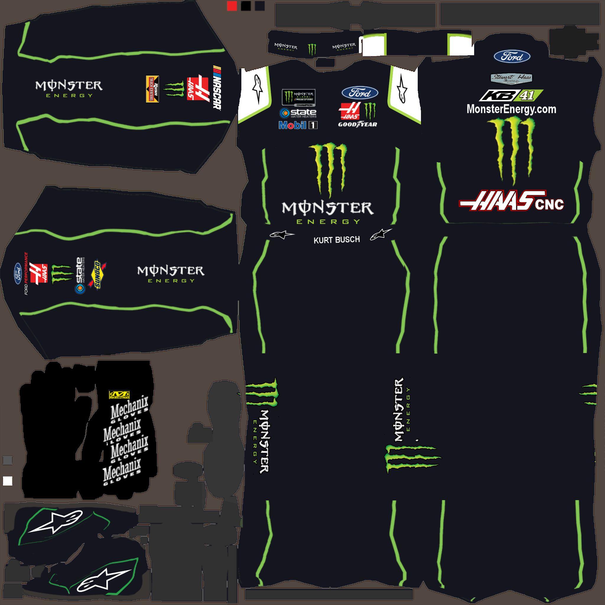 kurt busch monster energy shirt