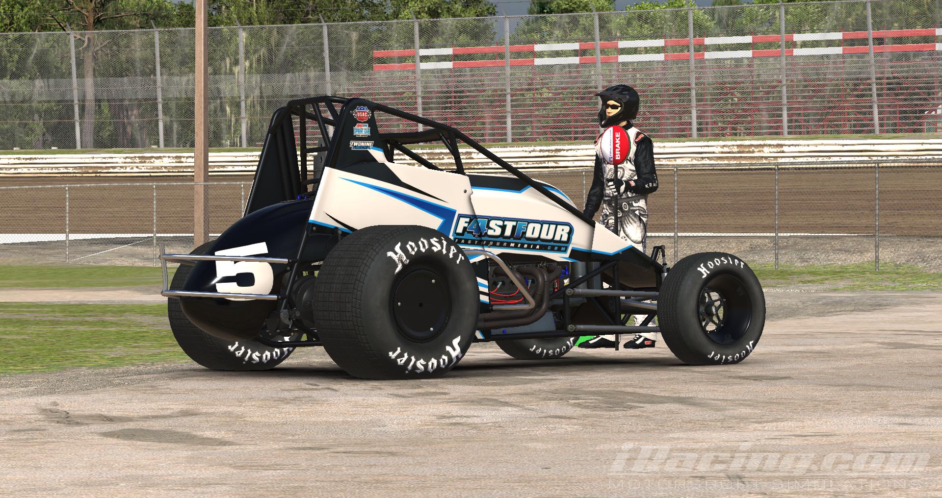 FastFourMedia.com - Non Wing Sprint Car (Rusty Kruger) -Inverted- by